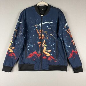 Unbranded Trippie Redd Sword Stone Bomber Jacket Mens Medium Full Zip Urban